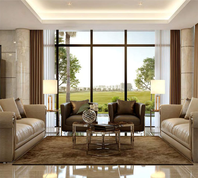 Luxurious Atmosphere with golf course views